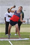4th February 2012, Hoerskool Bergvlam Friendly Athletics meeting, Hoerskool Bergvlam vriendelike Atletiekbyeenkoms, Seuns u19 Gewigstoot, andrew schoeman, boys u19 shotput