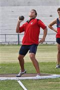 4th February 2012, Hoerskool Bergvlam Friendly Athletics meeting, Hoerskool Bergvlam vriendelike Atletiekbyeenkoms, Seuns u19 Gewigstoot, andrew schoeman, boys u19 shotput