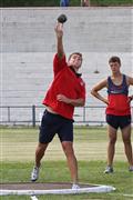 4th February 2012, Hoerskool Bergvlam Friendly Athletics meeting, Hoerskool Bergvlam vriendelike Atletiekbyeenkoms, Seuns u19 Gewigstoot, andrew schoeman, boys u19 shotput