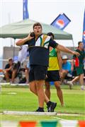 18 February 2012, Athletics, Hoerskool Rob Ferreira, Hoerskool Rob Ferreira Interhoer atletiekbyeenkoms, Interhigh, Interhoer, atletiekbyeenkoms, boys, shot put, under 19