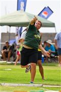 18 February 2012, Athletics, Hoerskool Rob Ferreira, Hoerskool Rob Ferreira Interhoer atletiekbyeenkoms, Interhigh, Interhoer, atletiekbyeenkoms, boys, shot put, under 19
